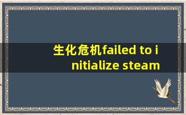 生化危机failed to initialize steam